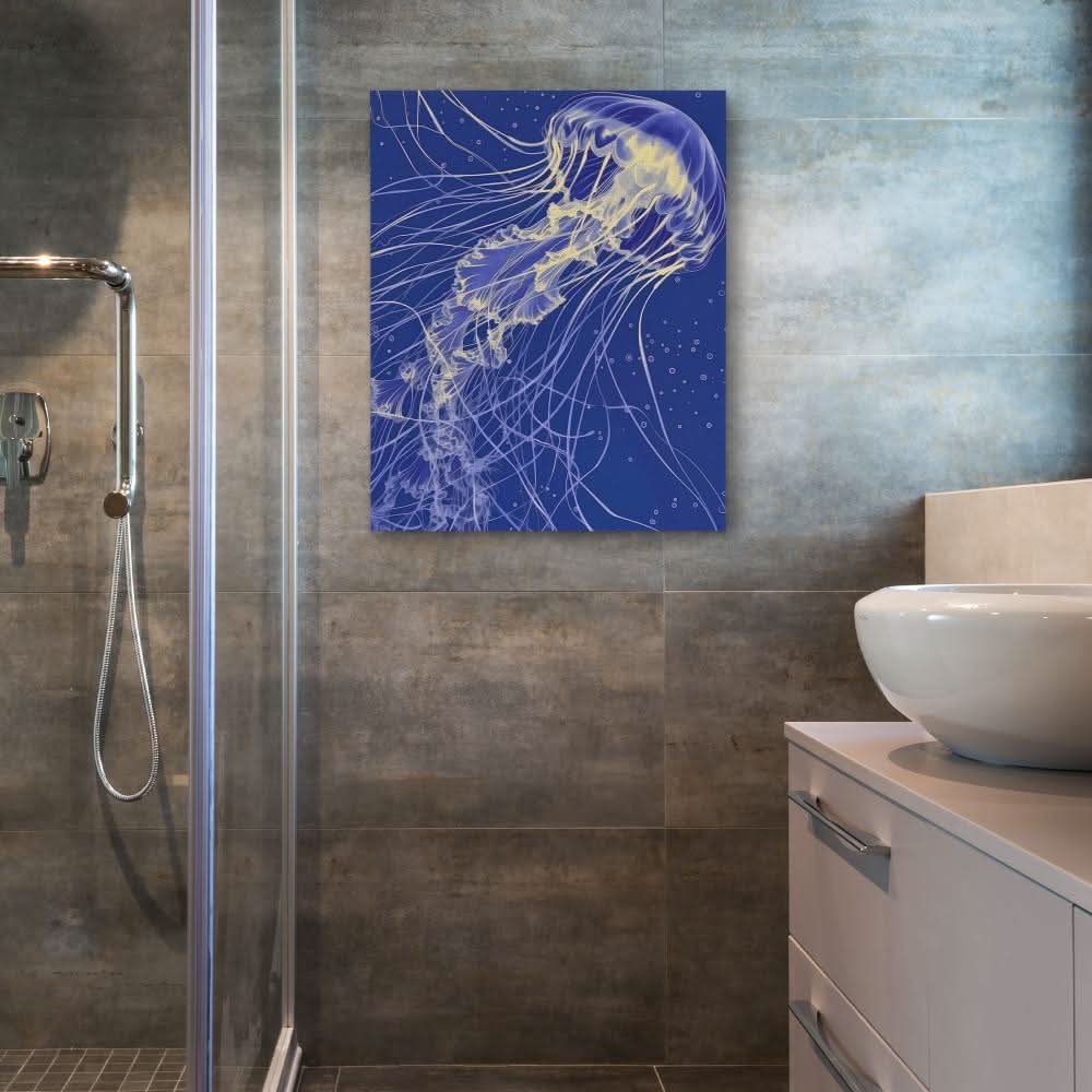 Flowing Ocean Beauty - Blue Coastal Canvas Print