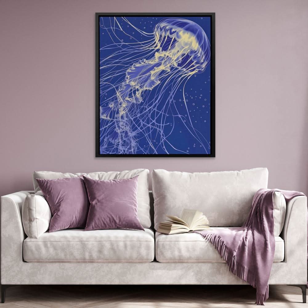 Flowing Ocean Beauty - Blue Wall Art for Bedroom