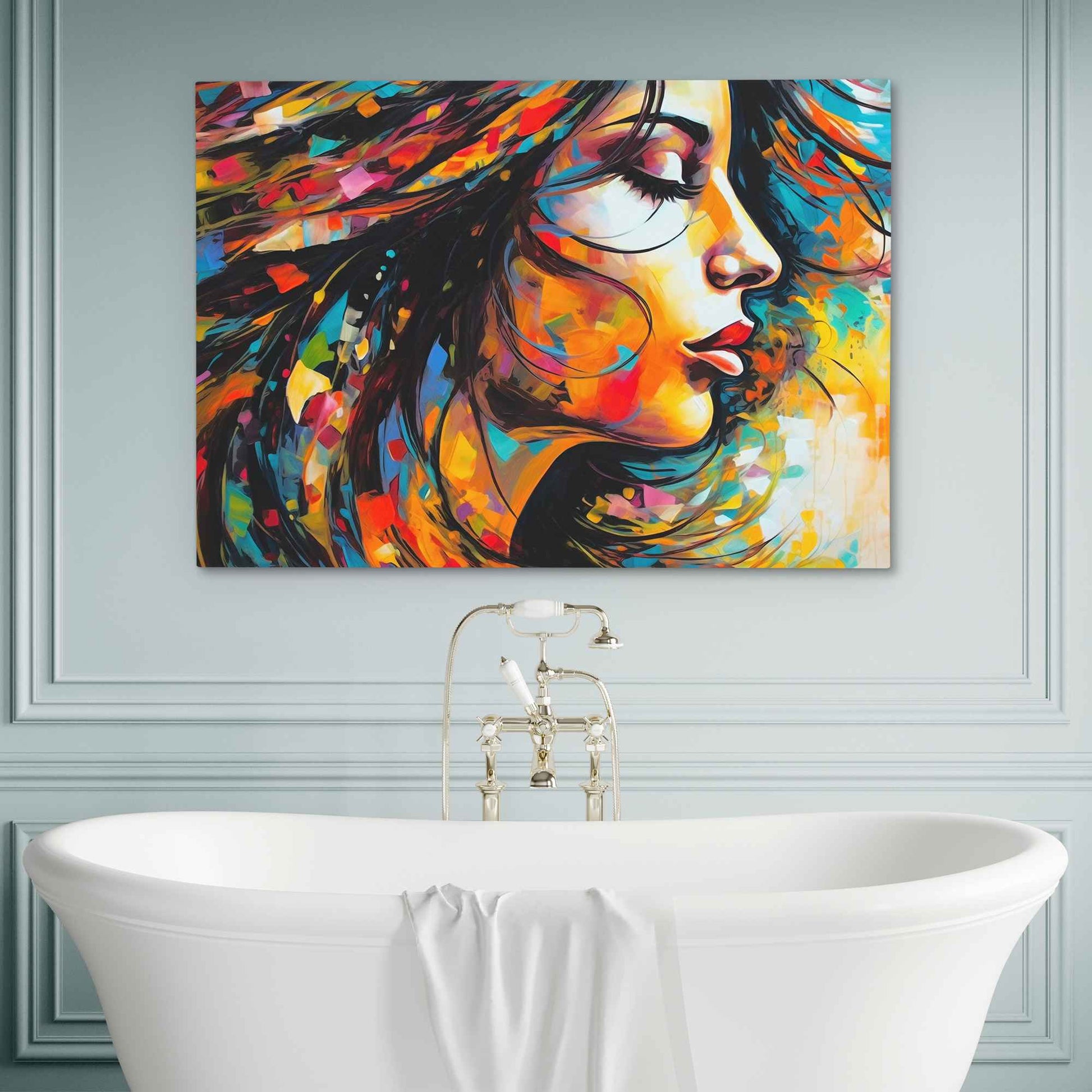 Flowing Thoughts - Abstract Wall Art in Black Frame