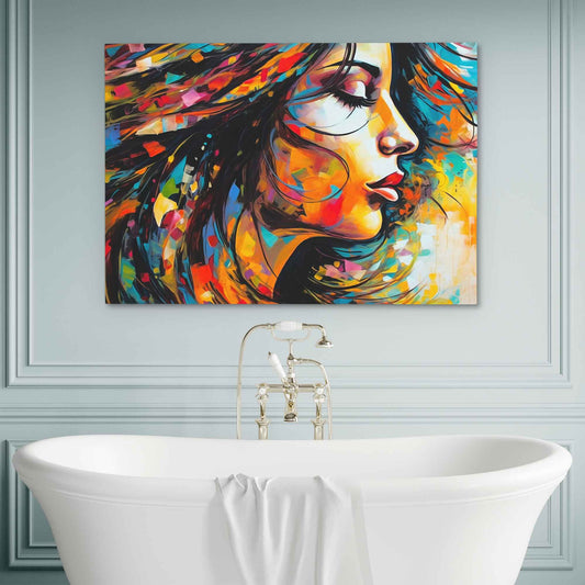 Flowing Thoughts - Abstract Wall Art in Black Frame