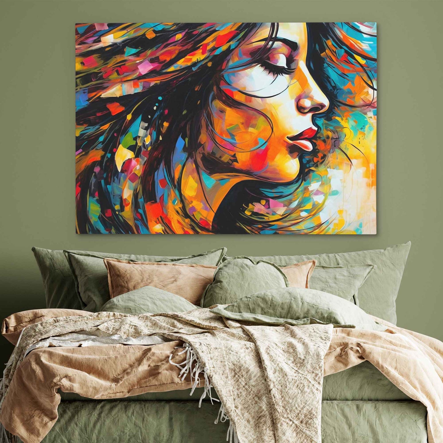 Flowing Thoughts - Portrait Wall Art in Black Frame