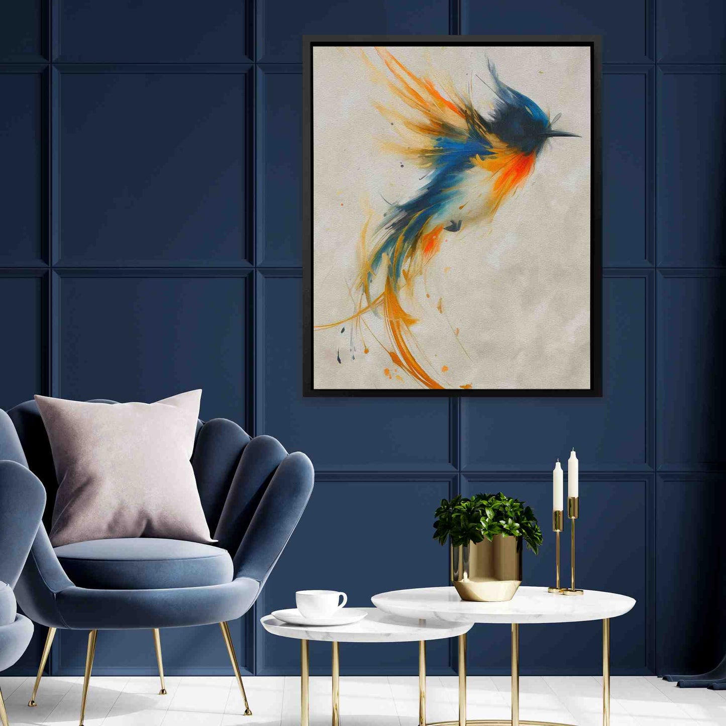 Flowing Wings - Large Abstract Canvas Print