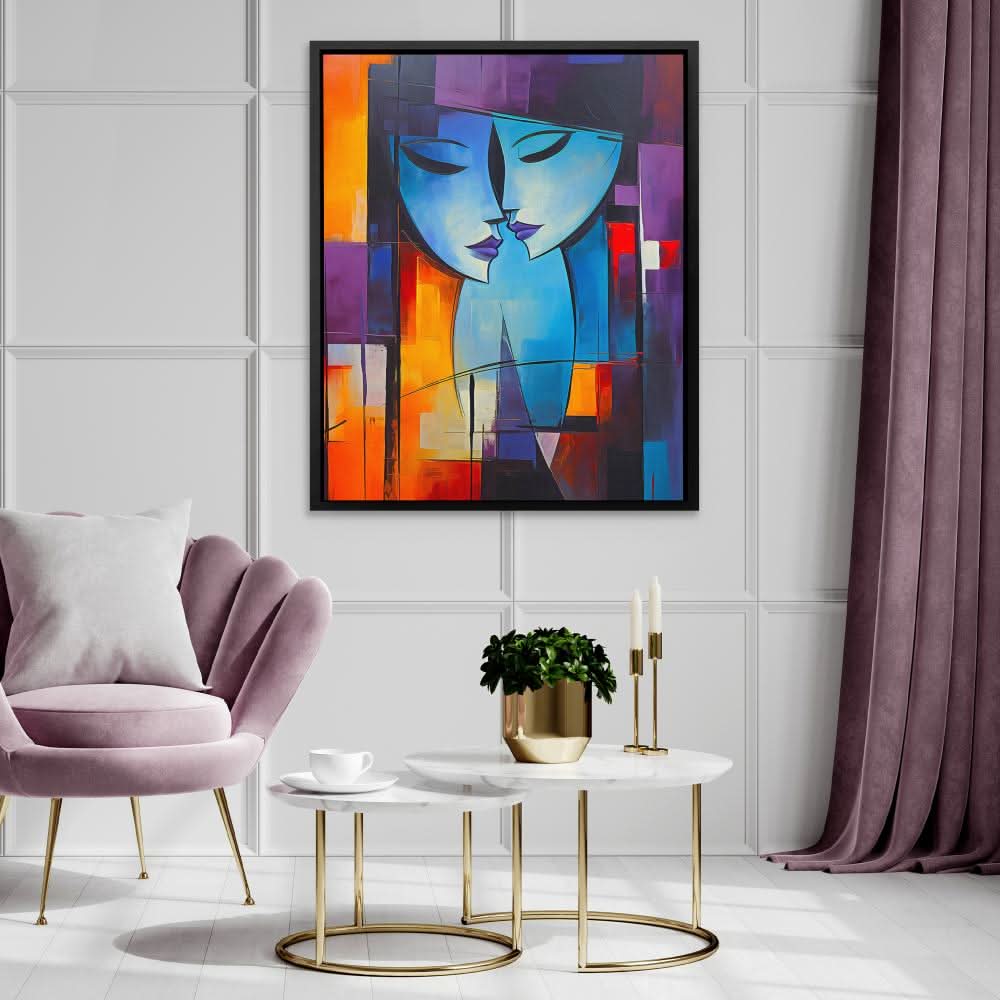 Fluid Forms - Abstract Blue Canvas Wall Art