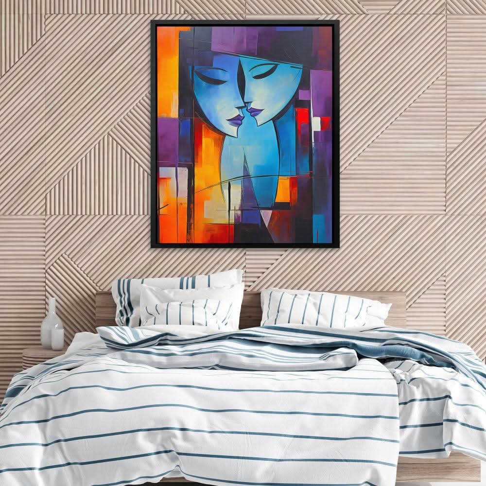 Fluid Forms - Blue Figure Canvas Print