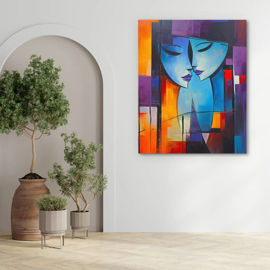 Fluid Forms - Abstract Wall Art in Black Frame
