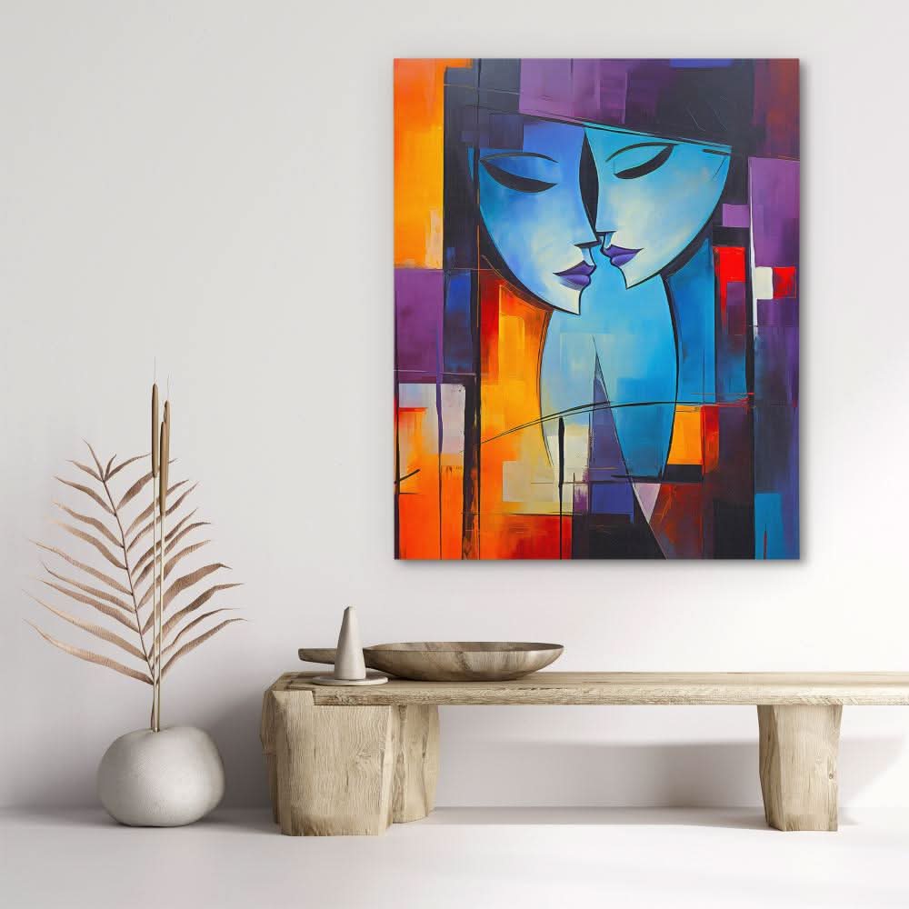 Fluid Forms - Figure Wall Art in Black Frame