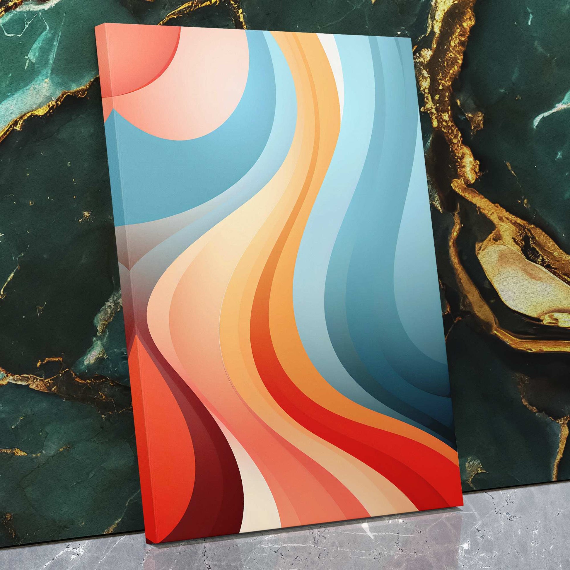 Fluid Illusions - Abstract Wall Art in Black Frame