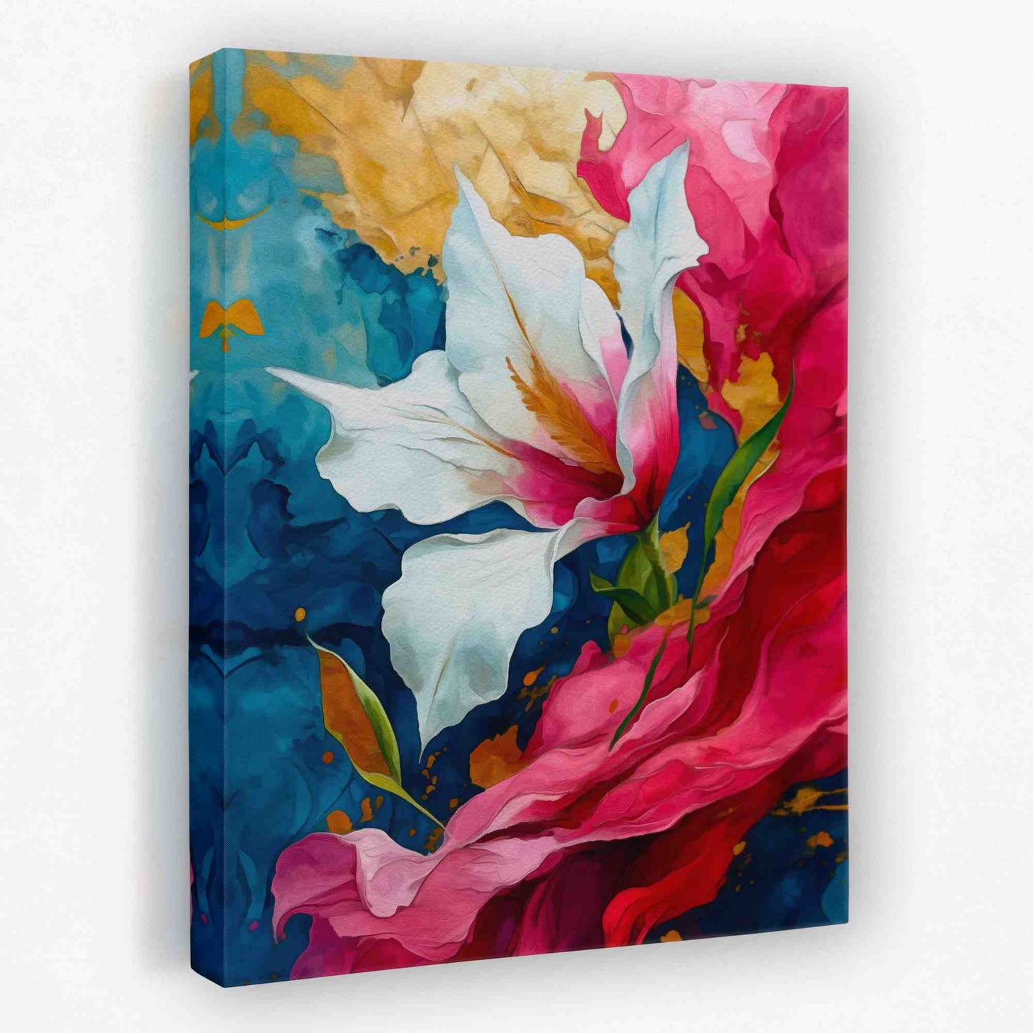 Fluid Lily - Floral Canvas Wall Art