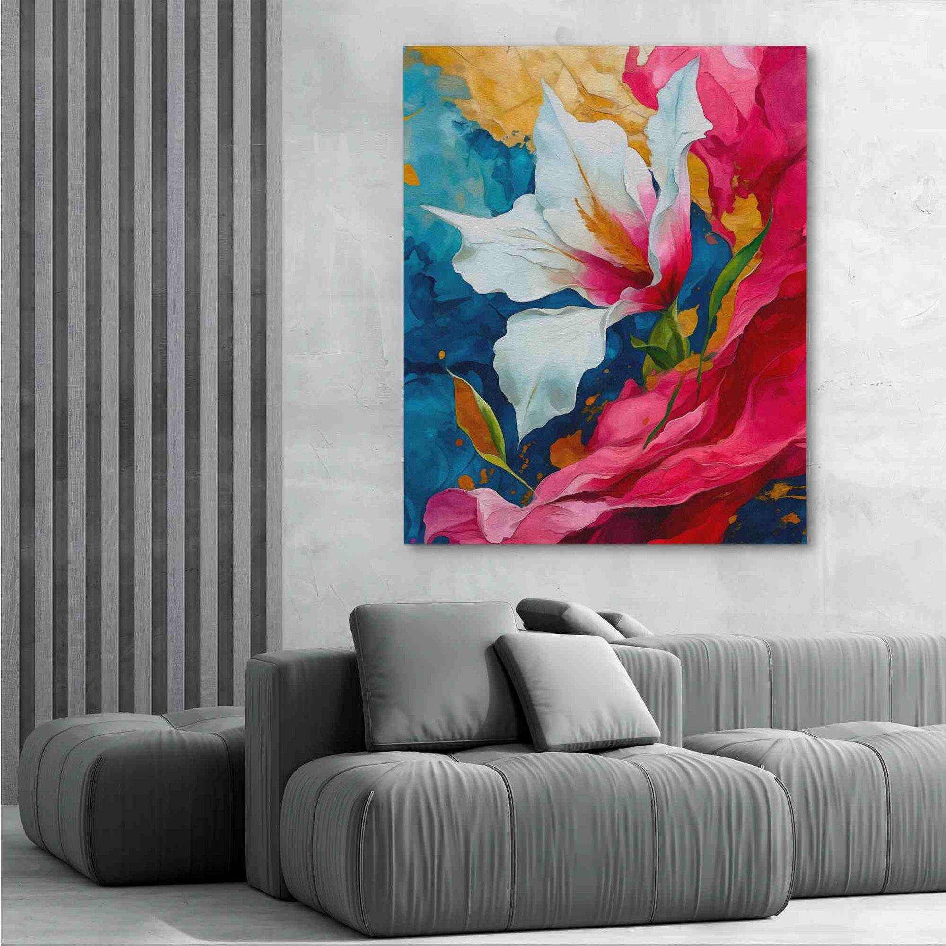 Fluid Lily - Colorful Wall Art