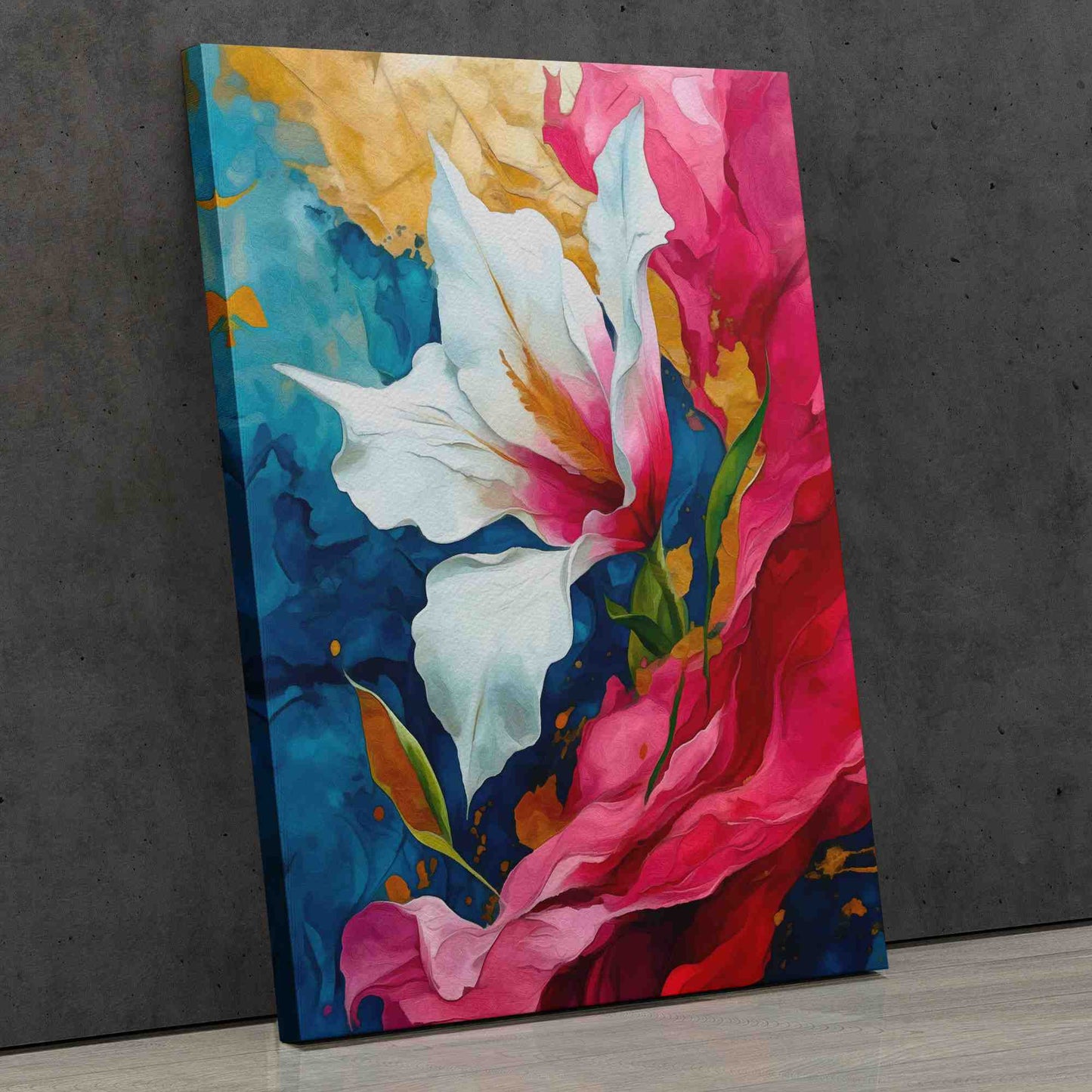 Fluid Lily - Large Abstract Canvas Print