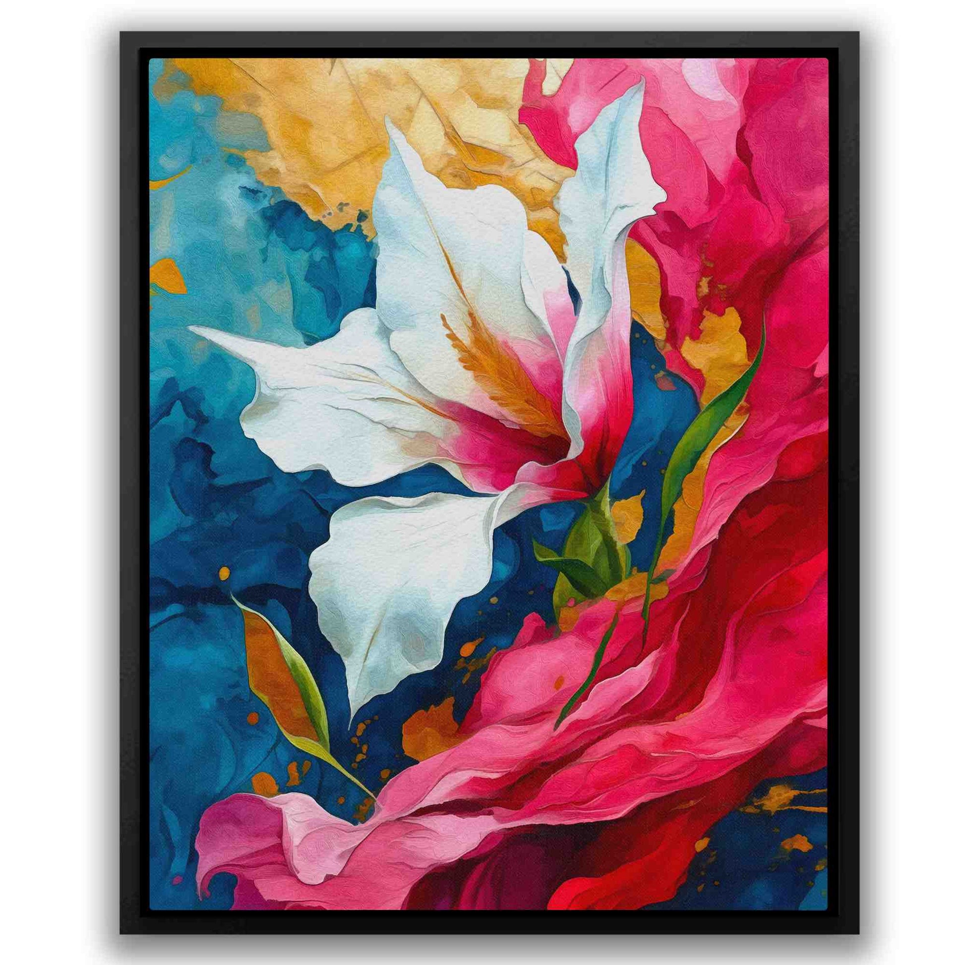 Fluid Lily - Colorful Magenta Canvas Print