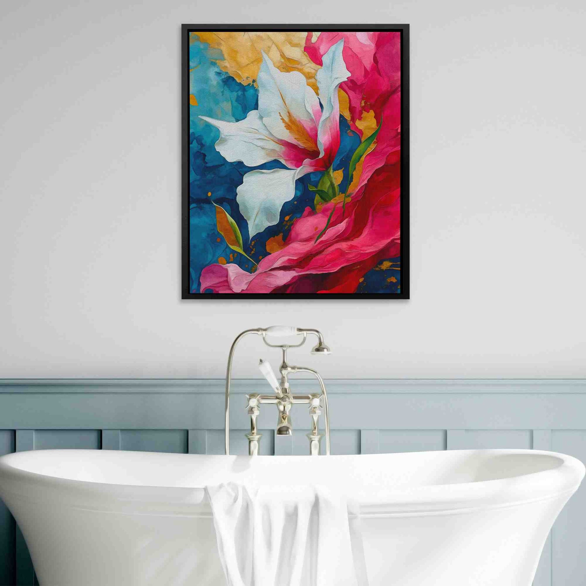 Fluid Lily - Abstract Colorful Canvas Wall Art