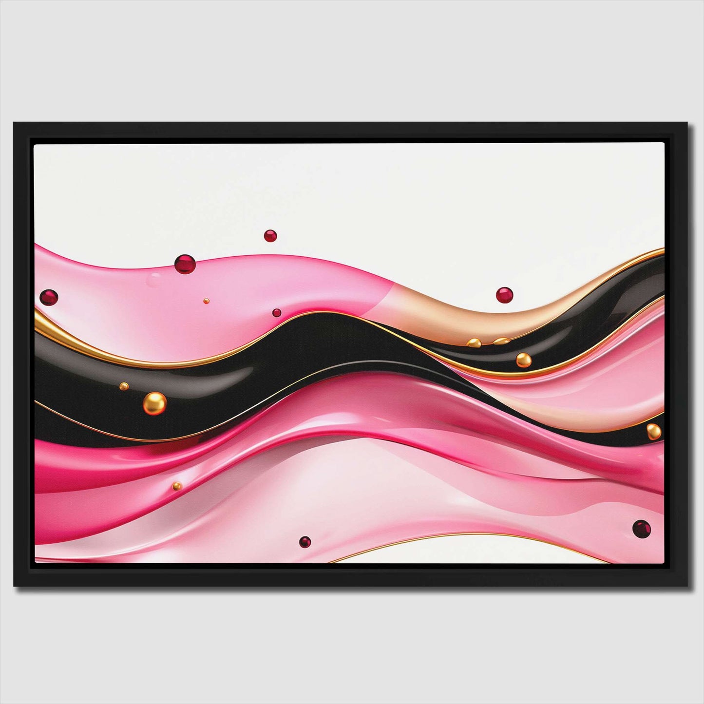 Fluid Pink River - Large Abstract Canvas Print