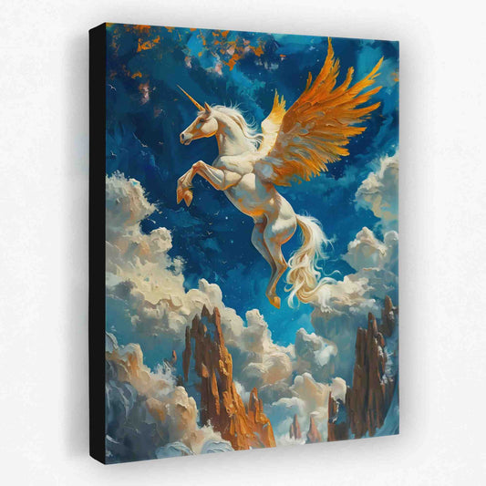 Flying Unicorn - Acrylic Canvas Wall Art