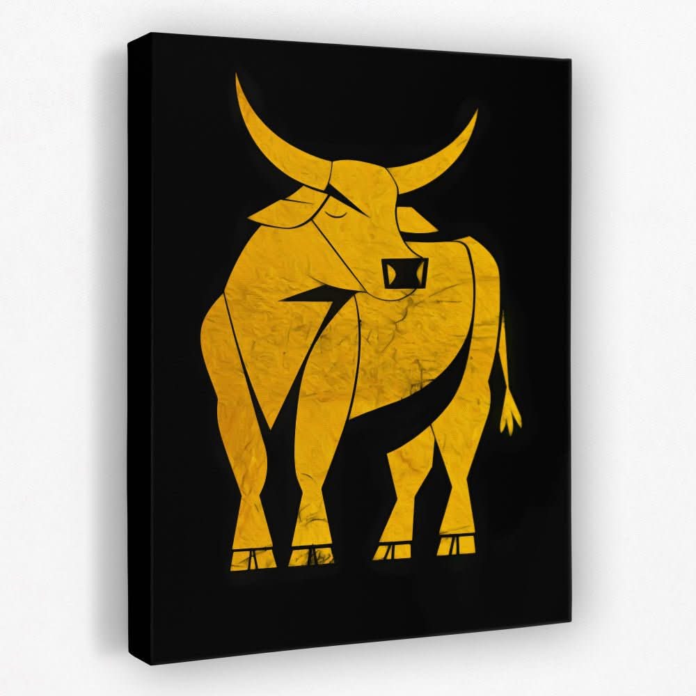 Force in Form - Bull Canvas Wall Art