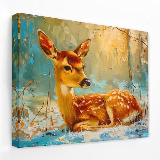 Forest Fawn - Animals Canvas Wall Art