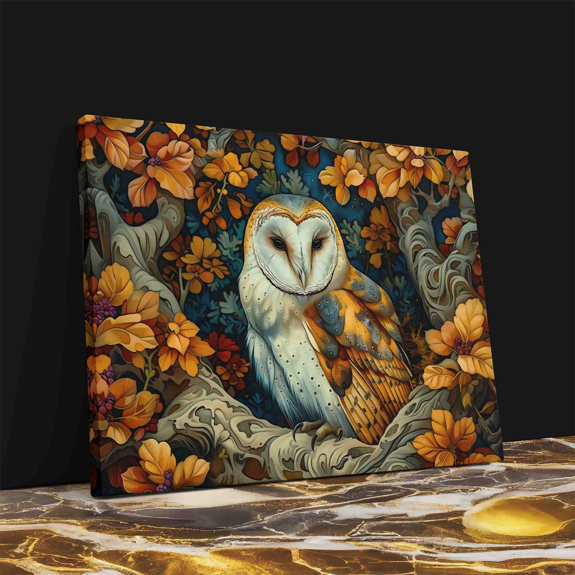 Forest Owl - Earth Tones Wall Art