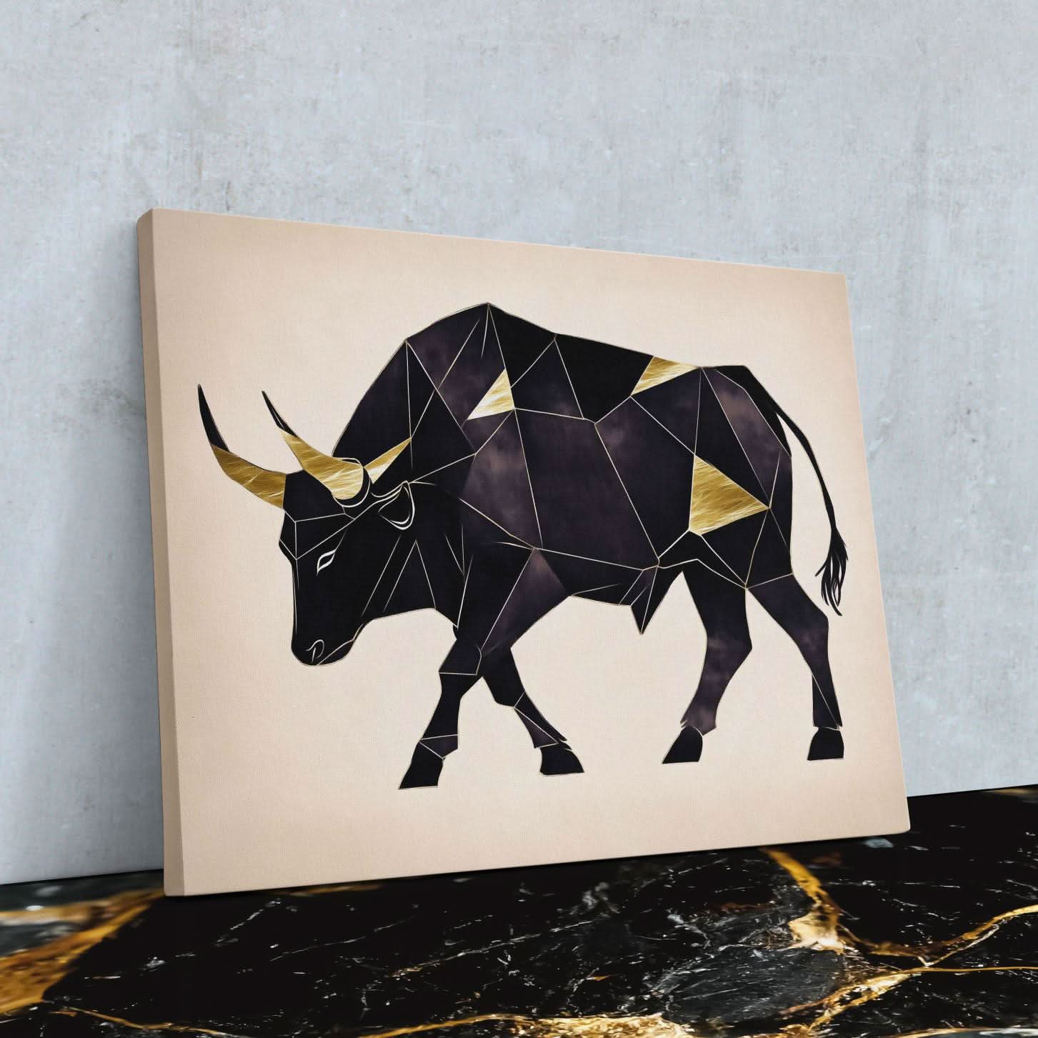 Forged in Gold - Black and Gold Entrepreneur Canvas Print