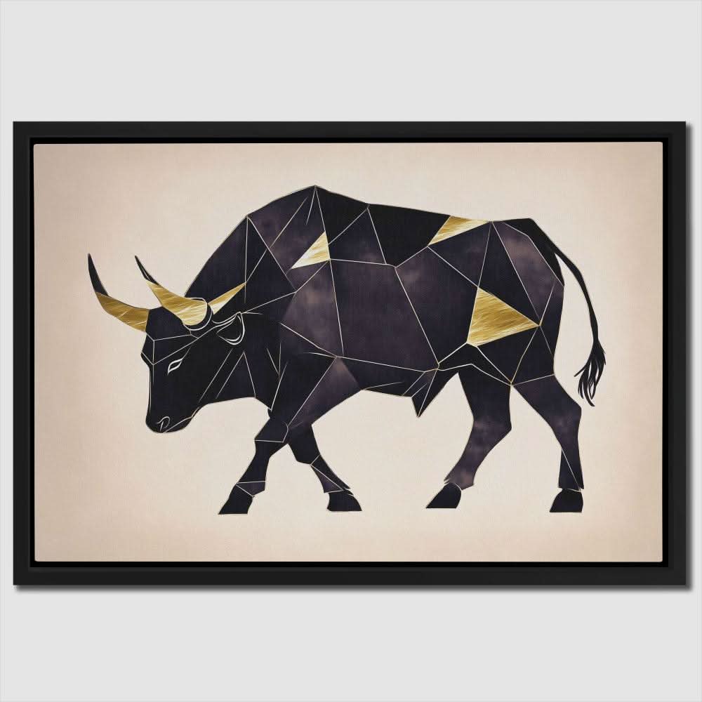 Forged in Gold - Modern Black and Gold Canvas Wall Art