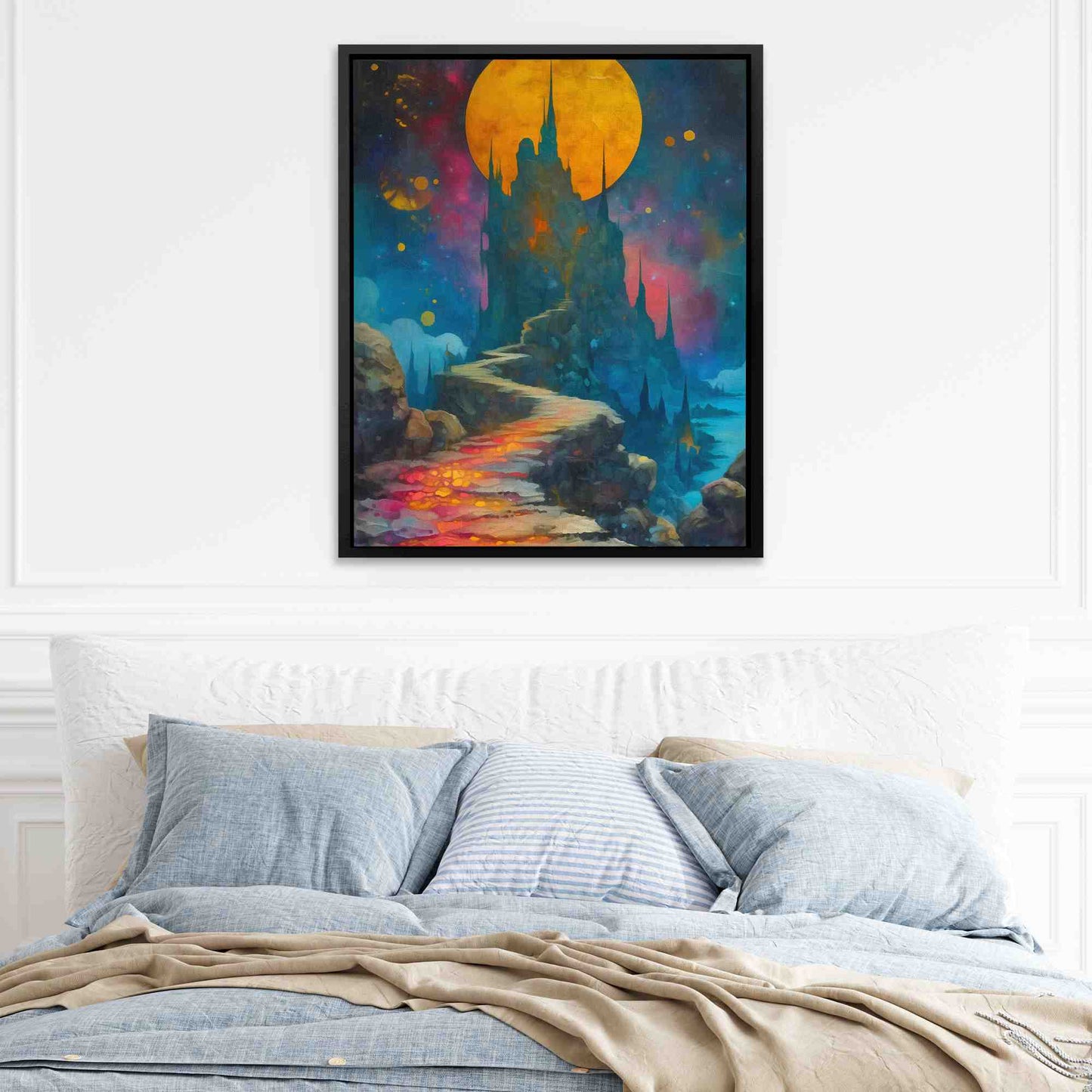 Forgotten Realm - Fantasy Wall Art in Black Frame