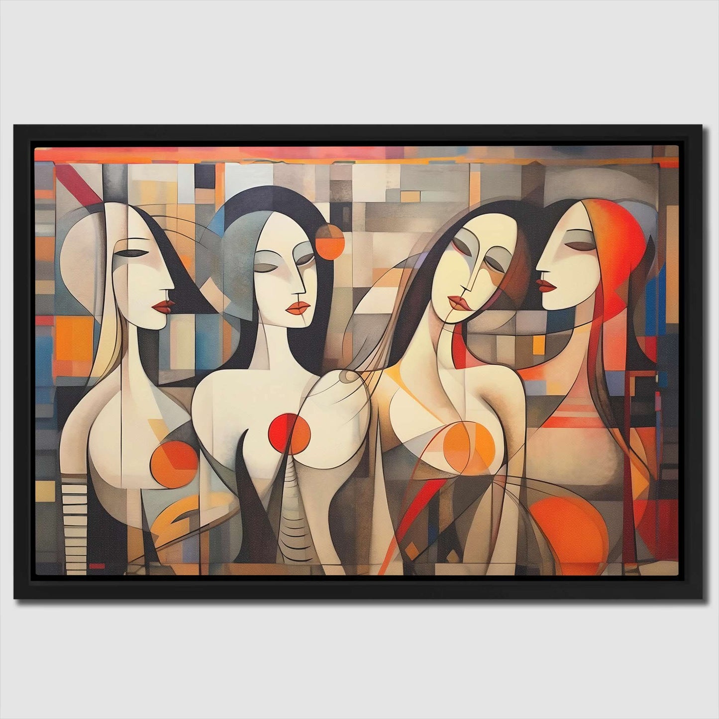Four Shades of Grace - Large Abstract Canvas Print