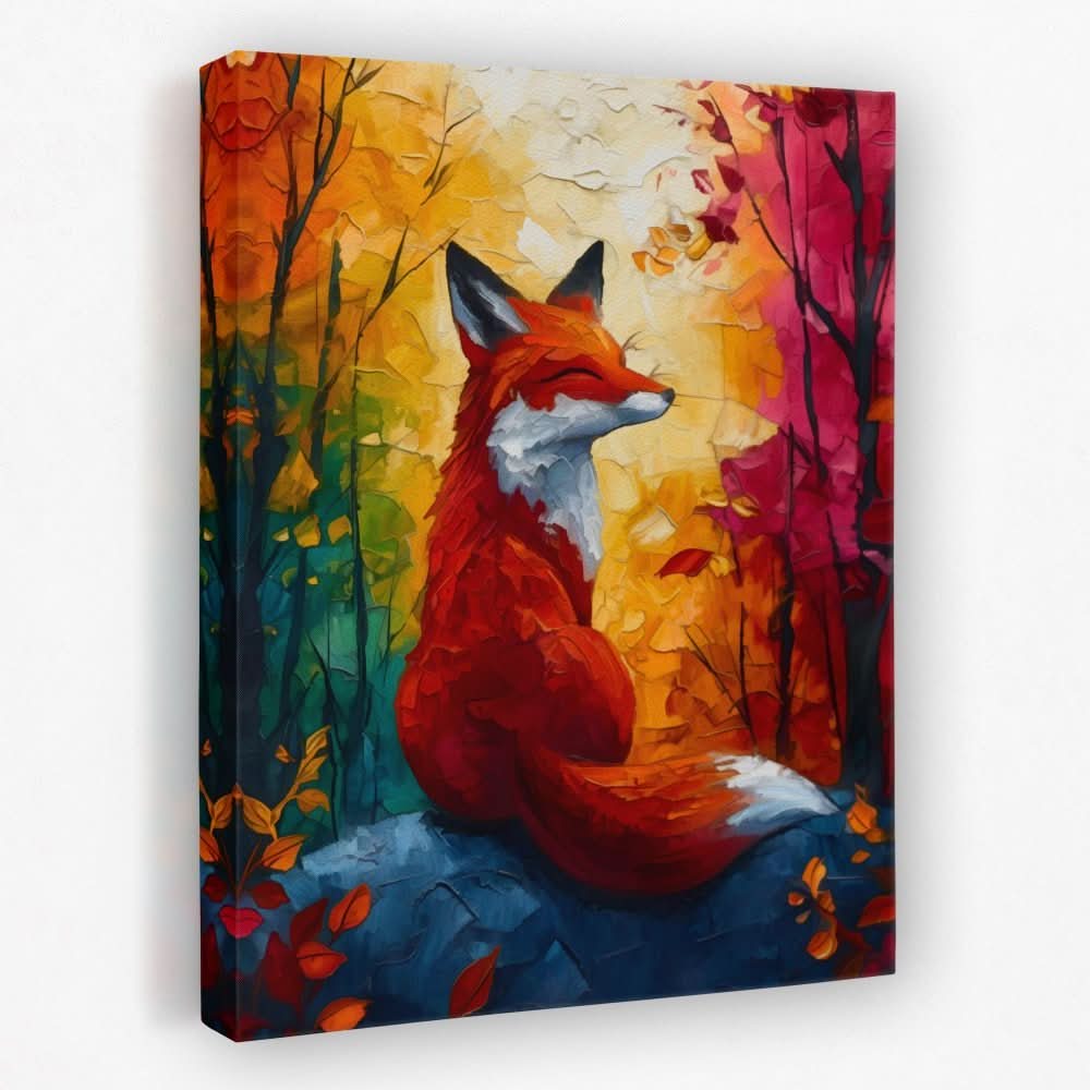 Fox in the Forest - Fox Canvas Wall Art