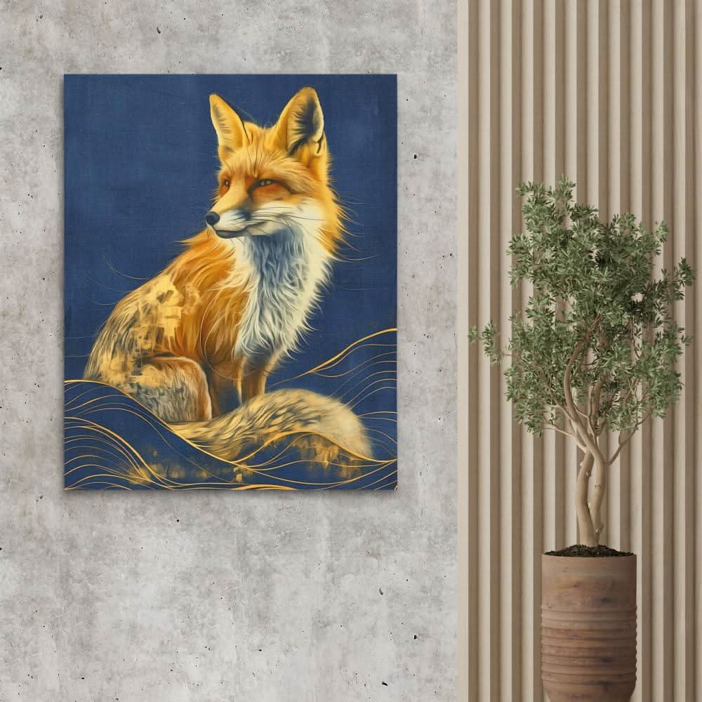 Foxy Stare - Blue Fox Canvas Print