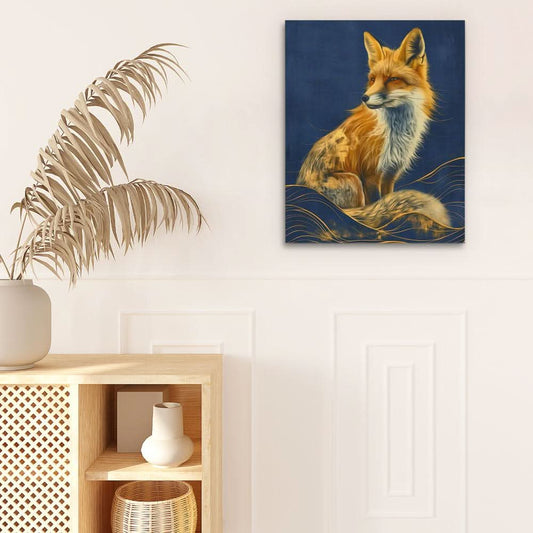 Foxy Stare - Wall Art in Black Frame