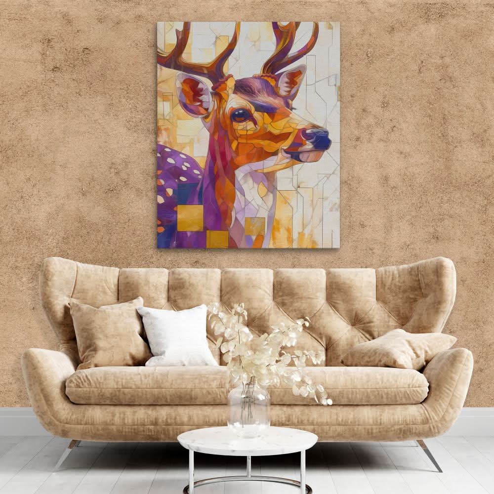 Fractal Deer - Large Canvas Print