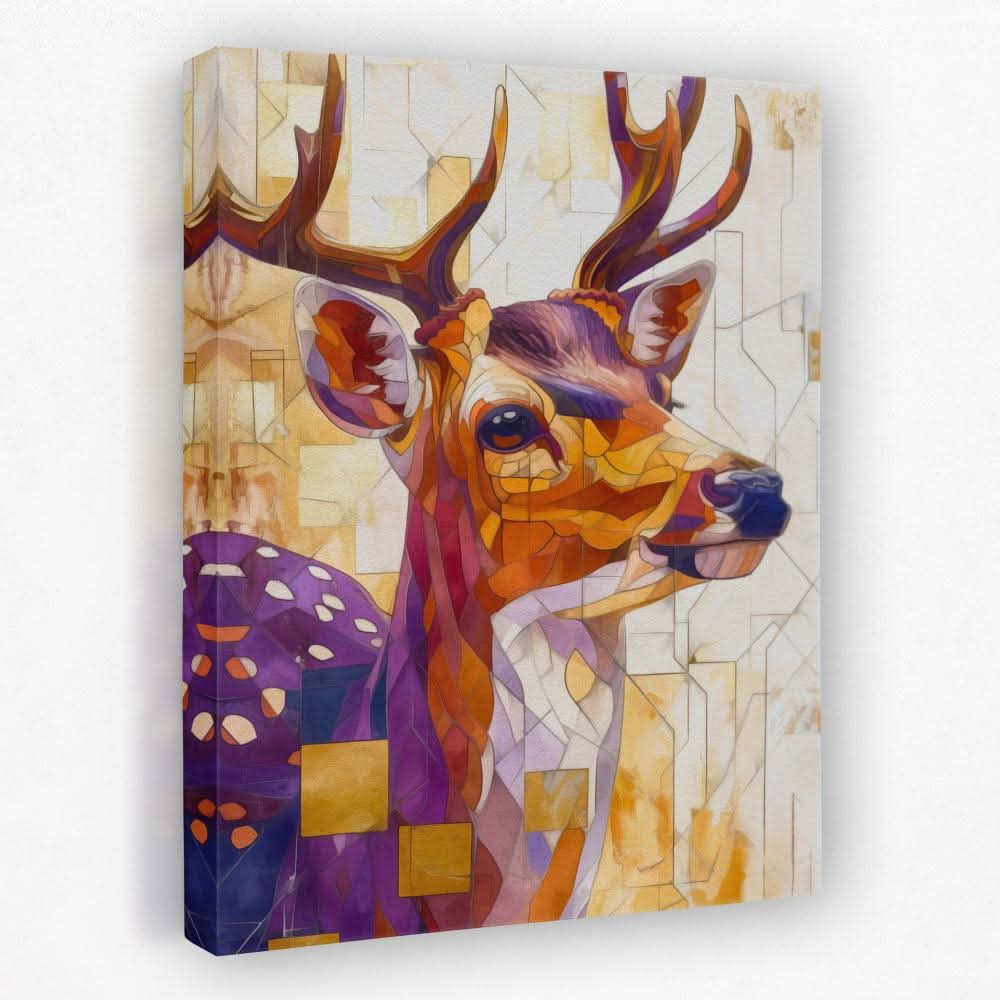 Fractal Deer - Animals Canvas Wall Art