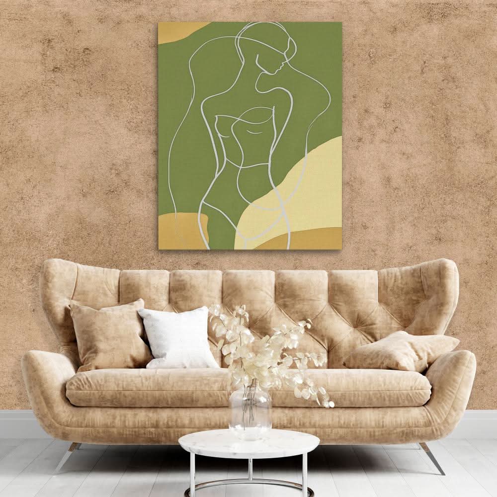 Fractured Art - Beige Wall Art for Dining Room