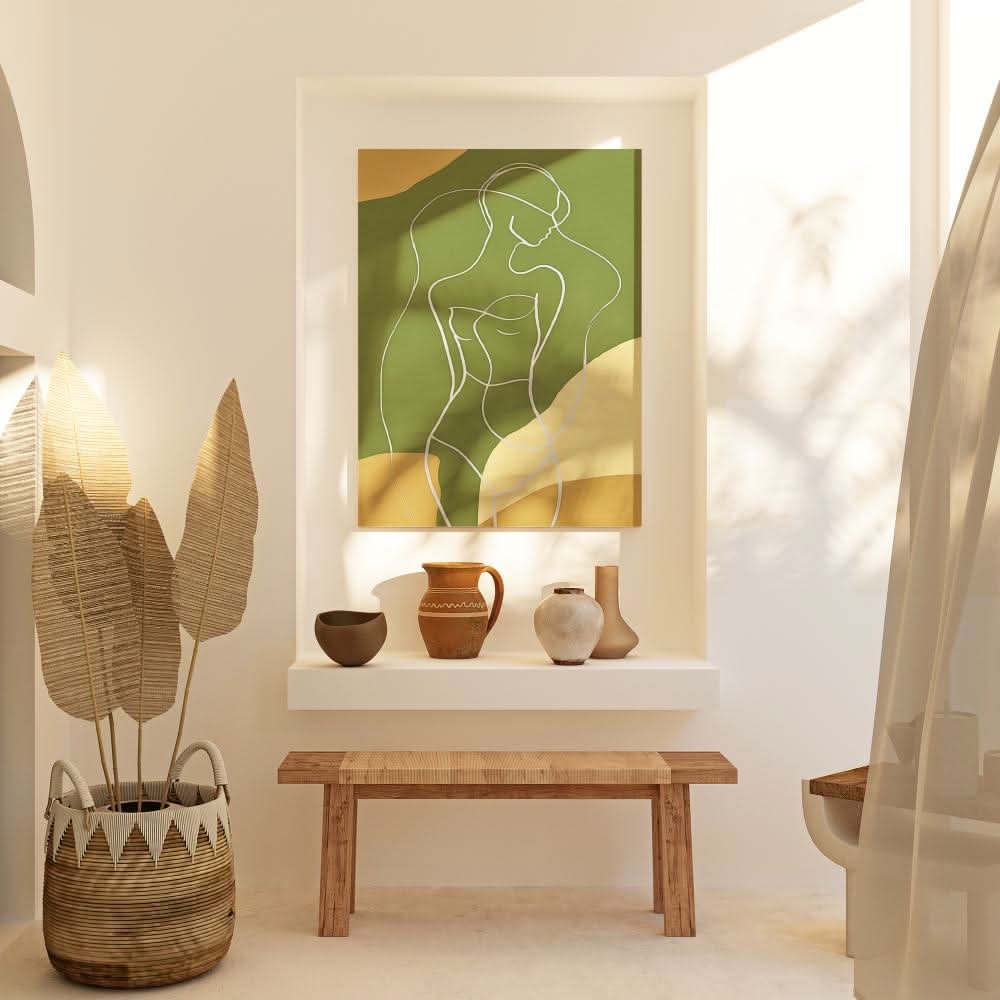 Fractured Art - Beige Canvas Print