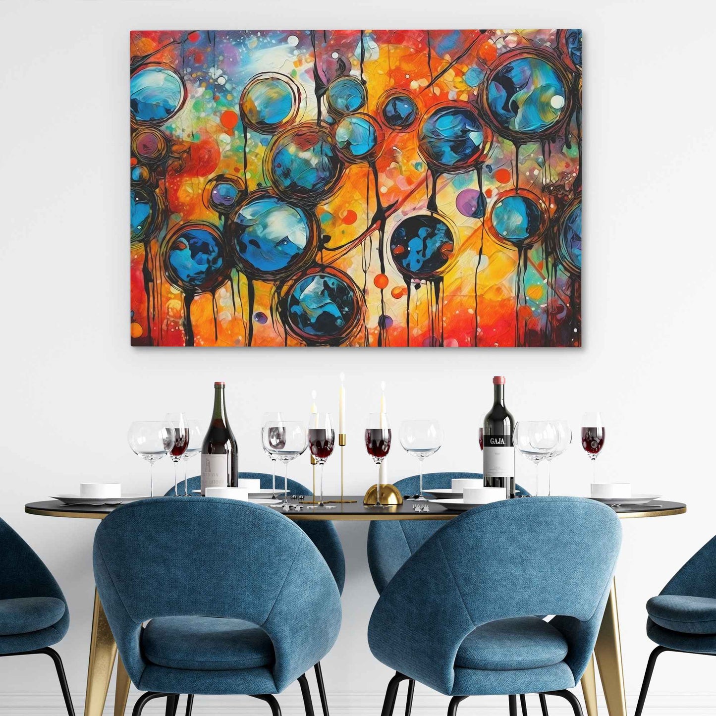 Fractured Spectrum - Large Abstract Canvas Print