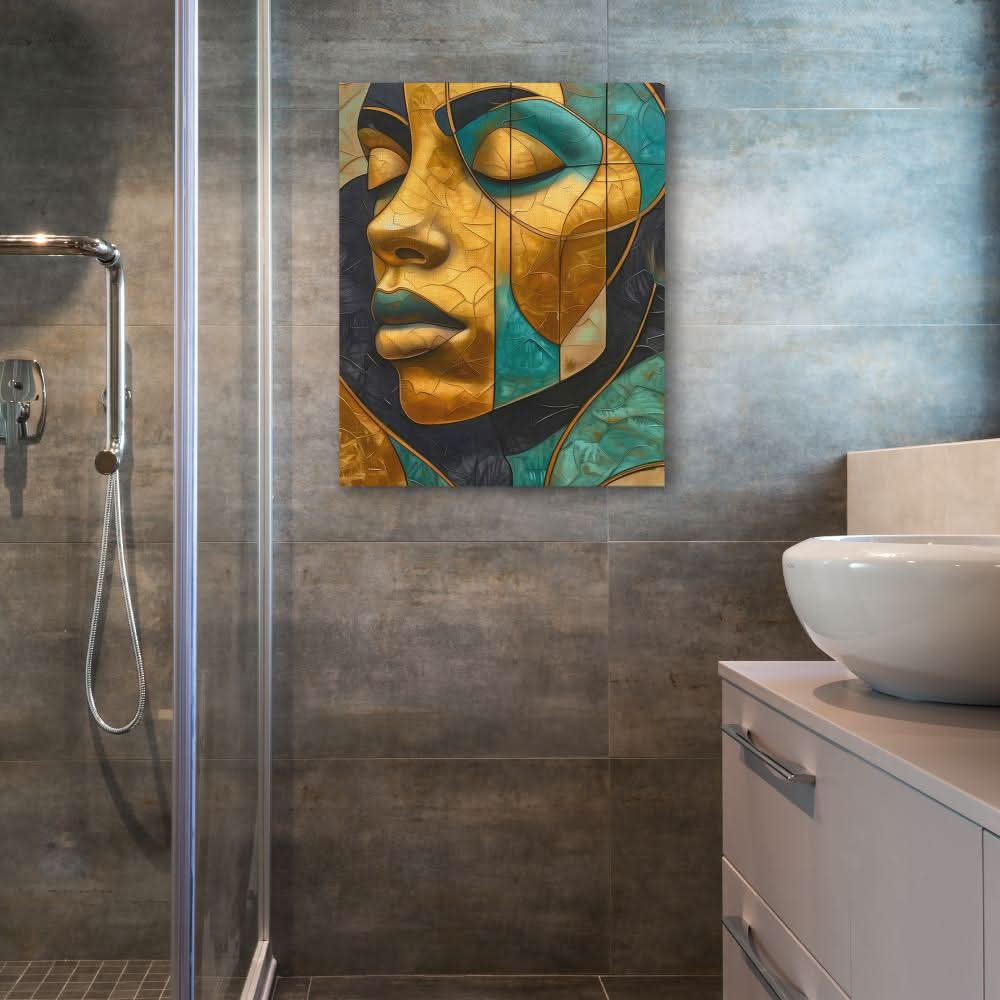 Fragmented Harmony - Gold Wall Art