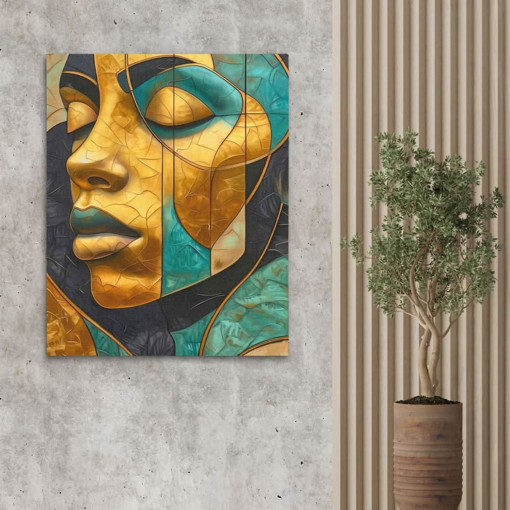 Fragmented Harmony - Wall Art in Black Frame
