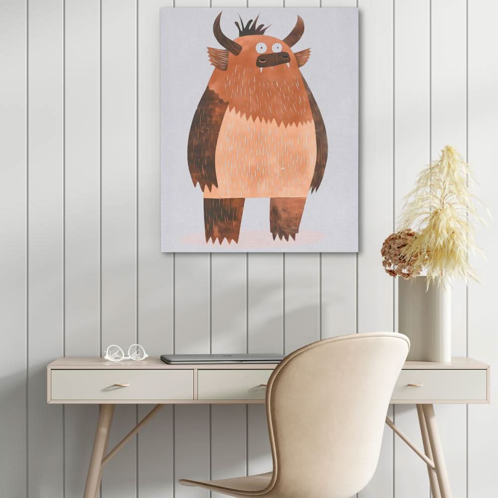 Fred the Monster - Animals Art for Bedroom