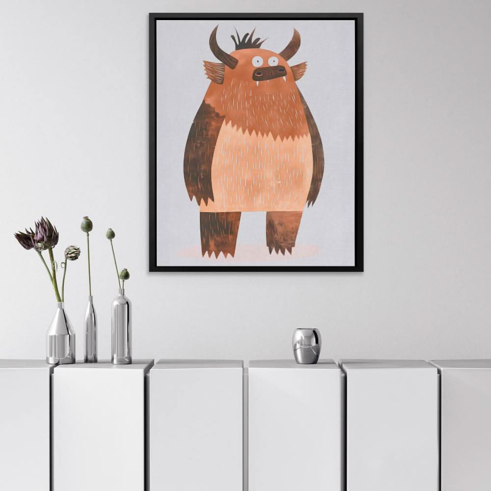 Fred the Monster - Large Canvas Print