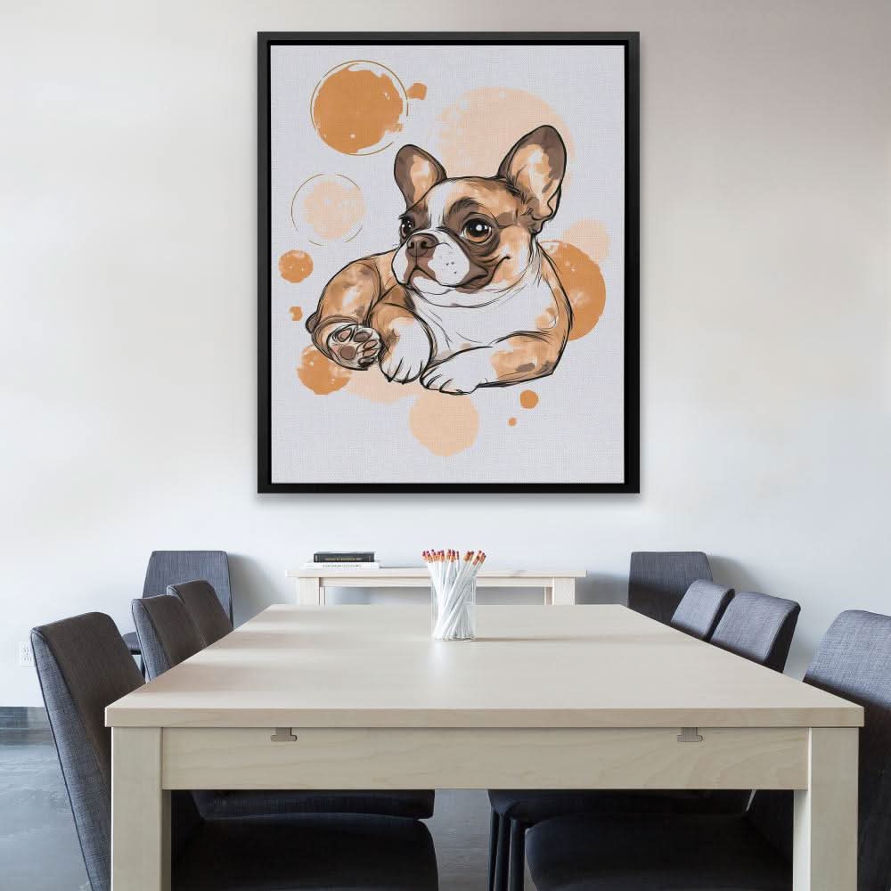 French Bulldog - Beige Dog Canvas Print