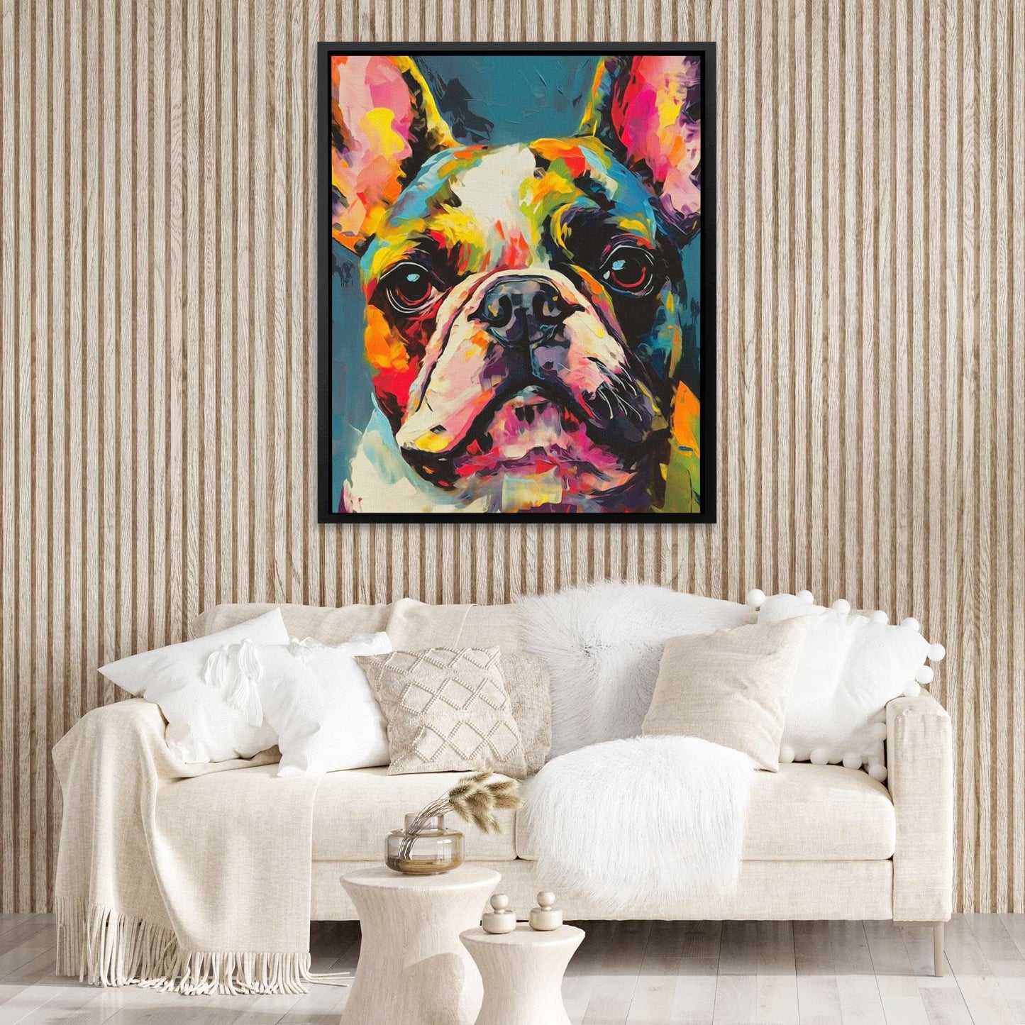 Frenchie - Oversized Animals Canvas Wall Art