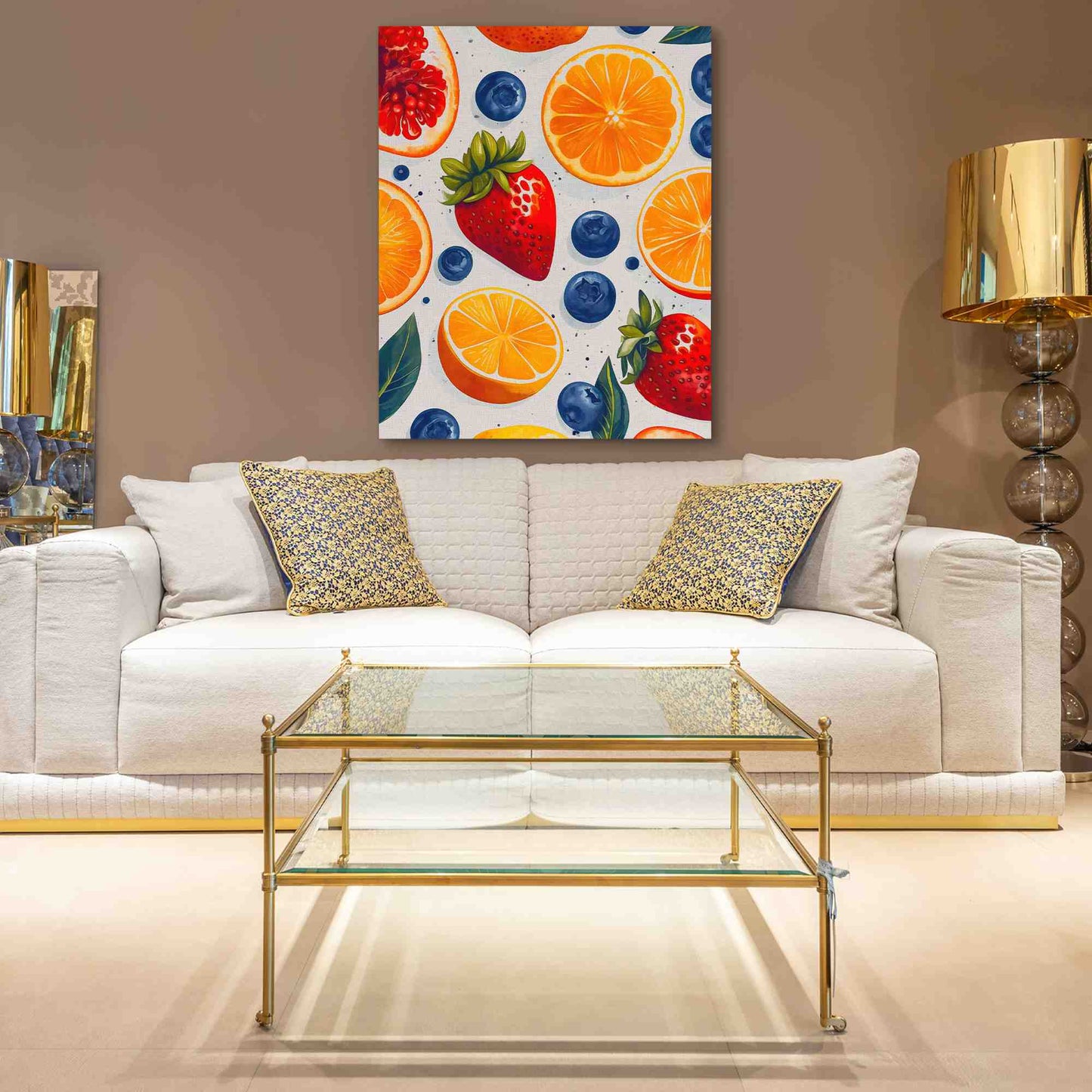 Fresh Fruits - Orange Wall Art for Kitchen