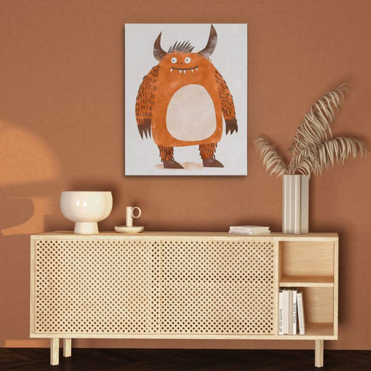 Friendly Fiend - Modern Wall Art in Black Frame