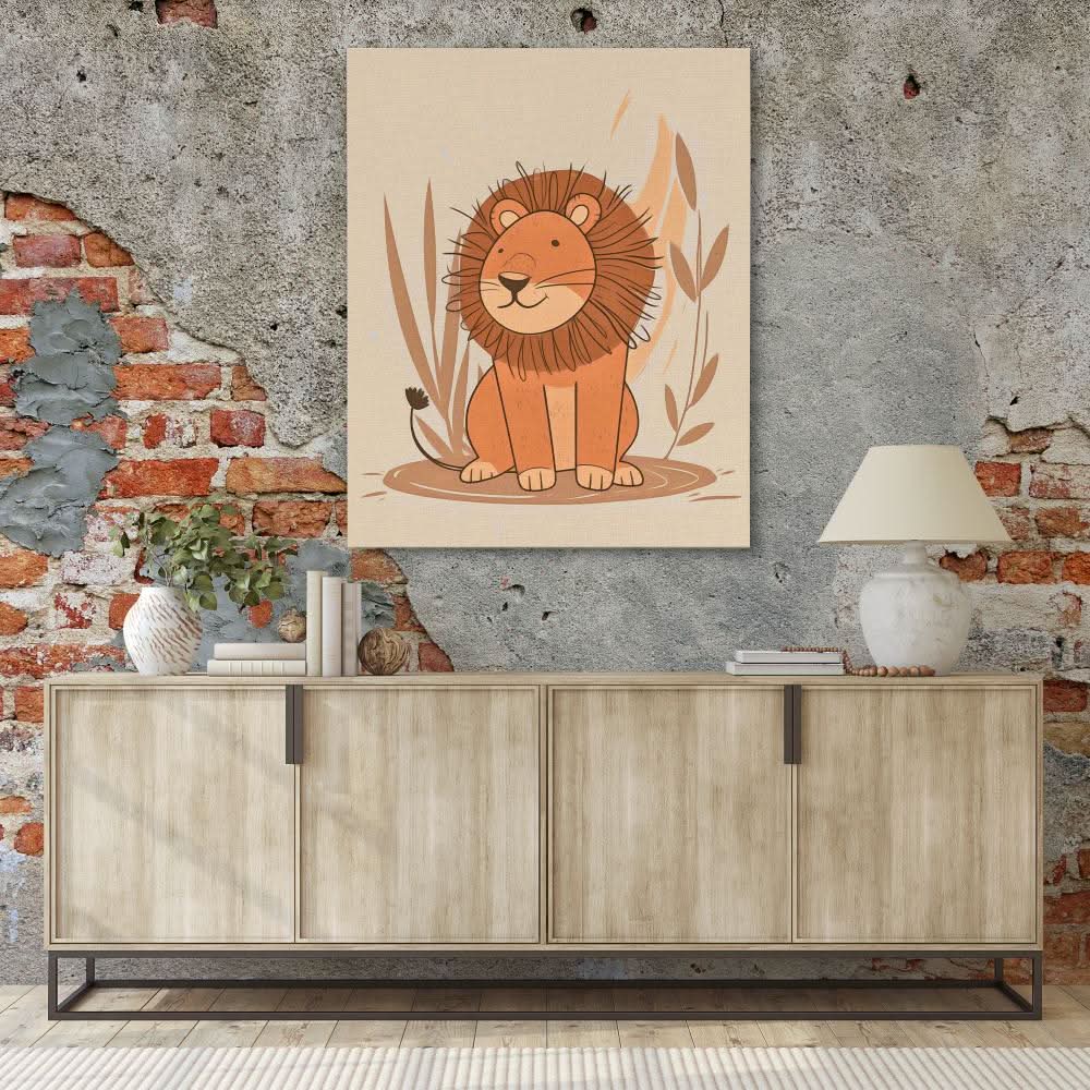 Friendly Lion - Large Canvas Print