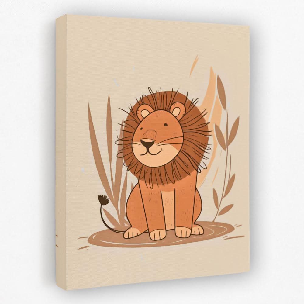 Friendly Lion - Animals Canvas Wall Art