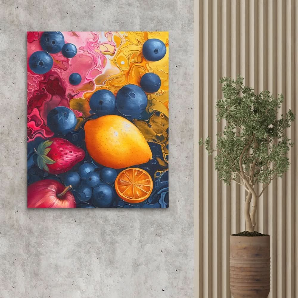 Fruit of the Gods - Fruit Wall Art in Black Frame