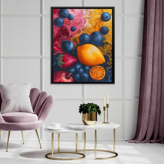 Fruit of the Gods - Abstract Wall Art in Black Frame