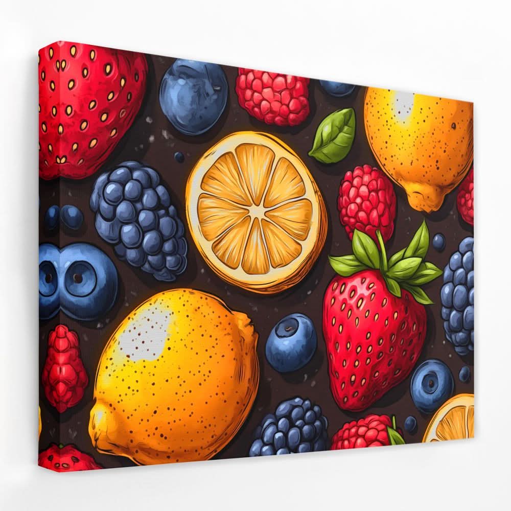 Fruit Wall - Food Canvas Wall Art