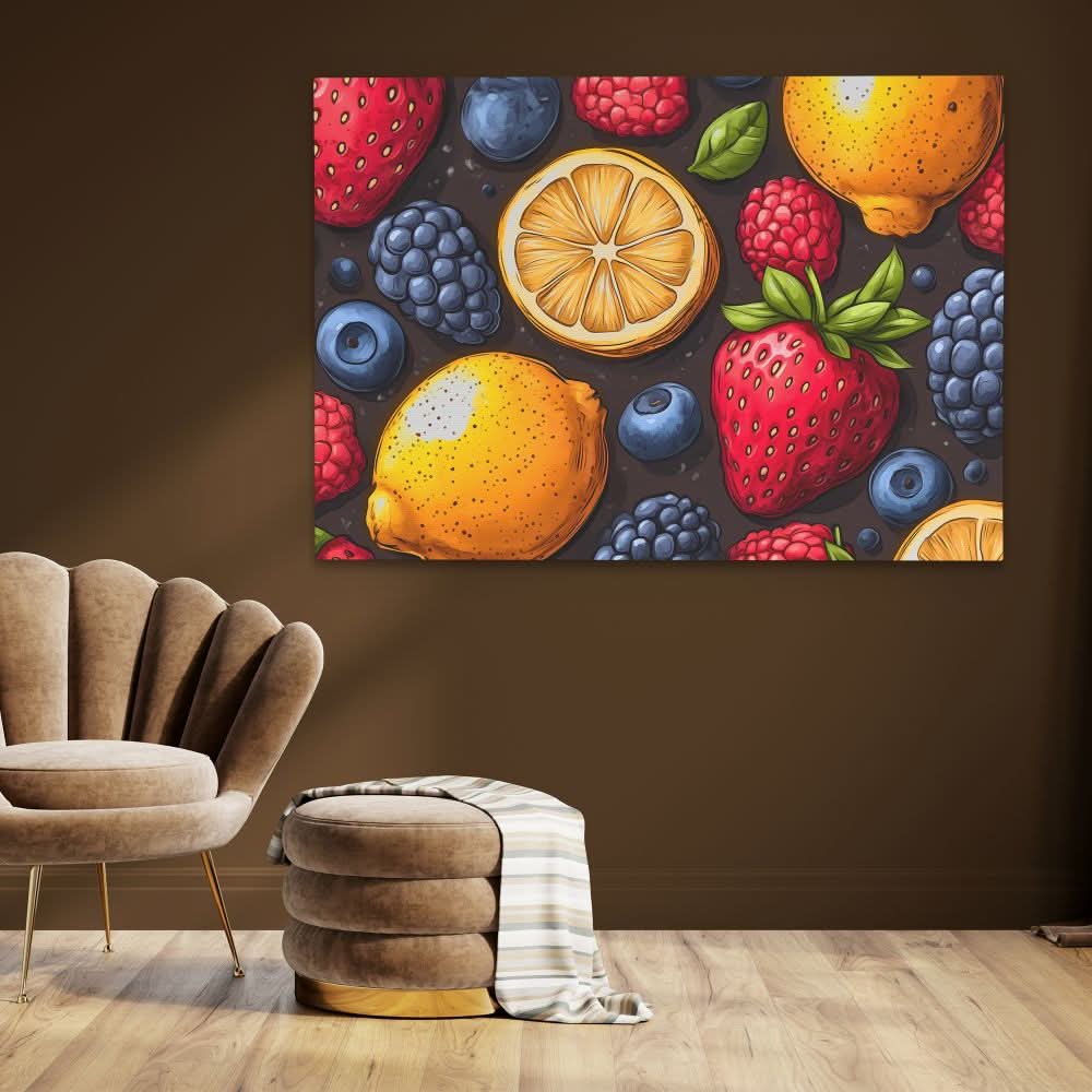 Fruit Wall - Colorful Canvas Wall Art