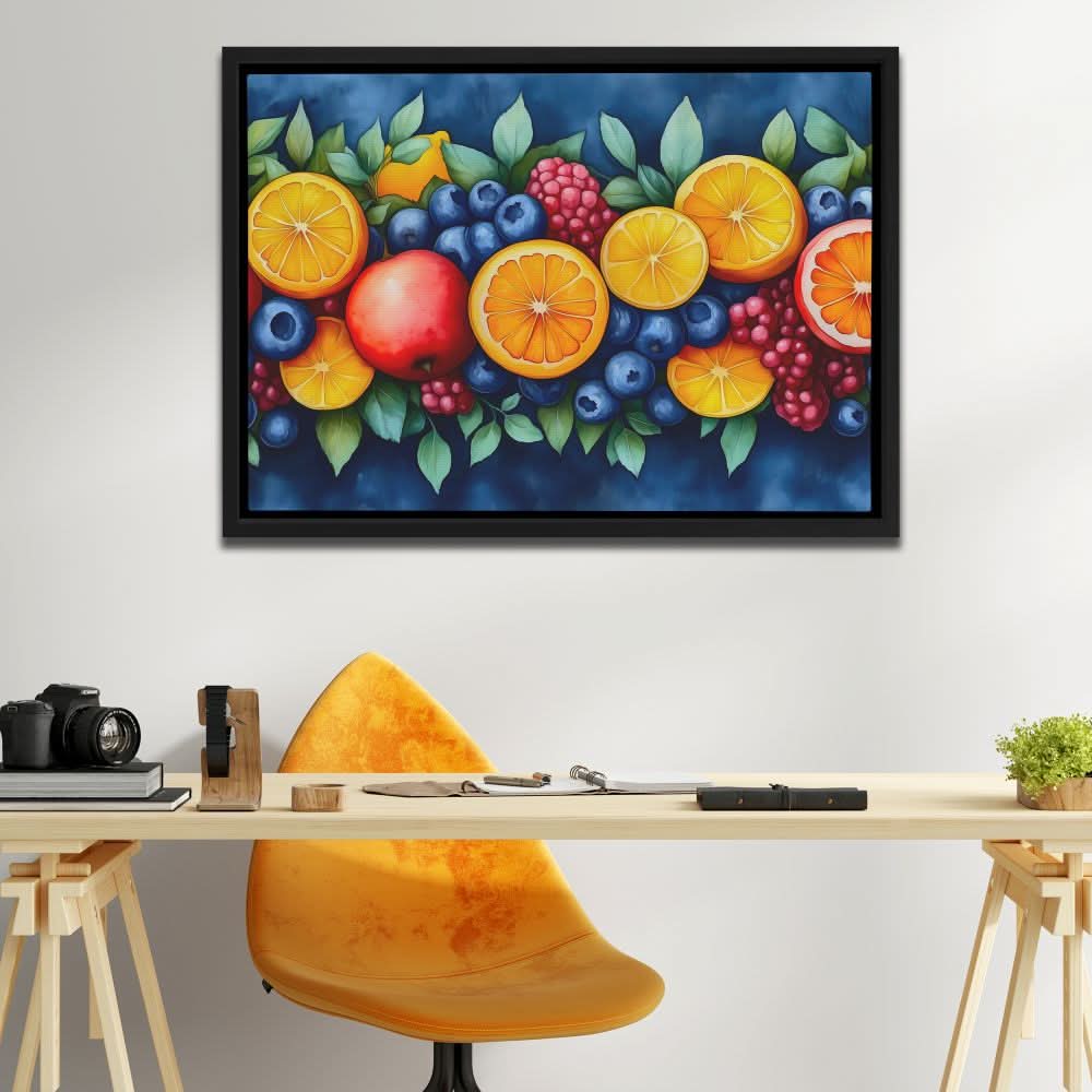 Fruit Wreath - Colorful Food Canvas Print