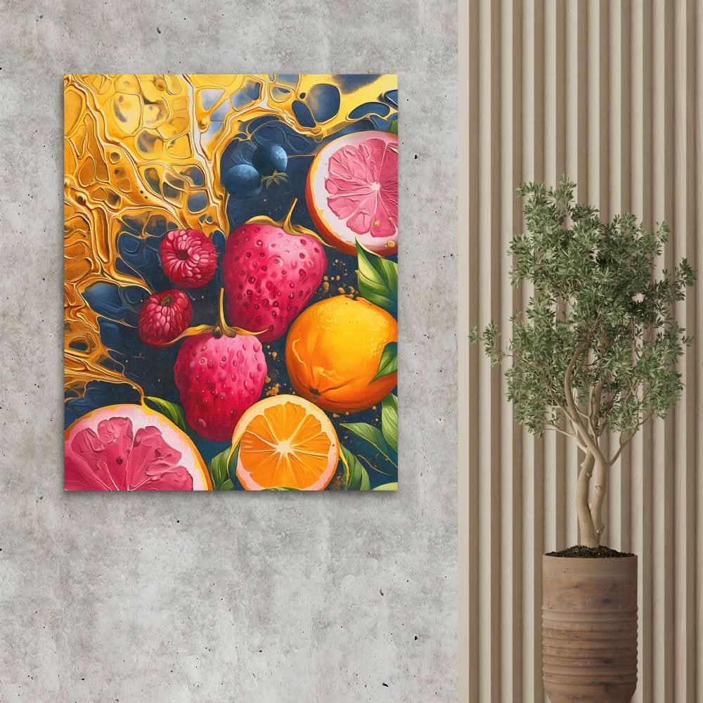 Fruitful Bliss - Colorful Canvas Print
