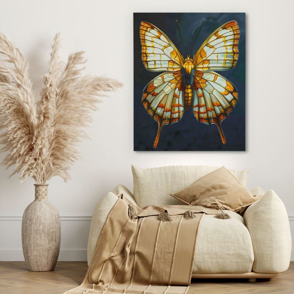 Furry Butterfly - Canvas Wall Art